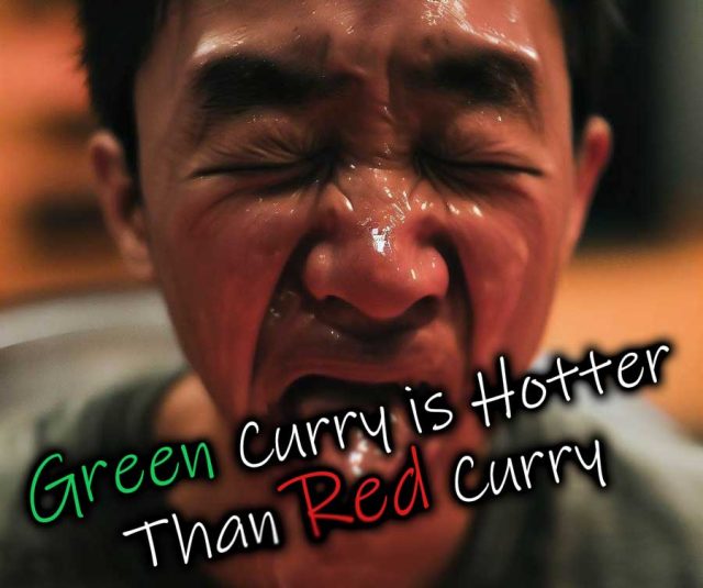 Which is Hotter Red or Green Thai Curry?